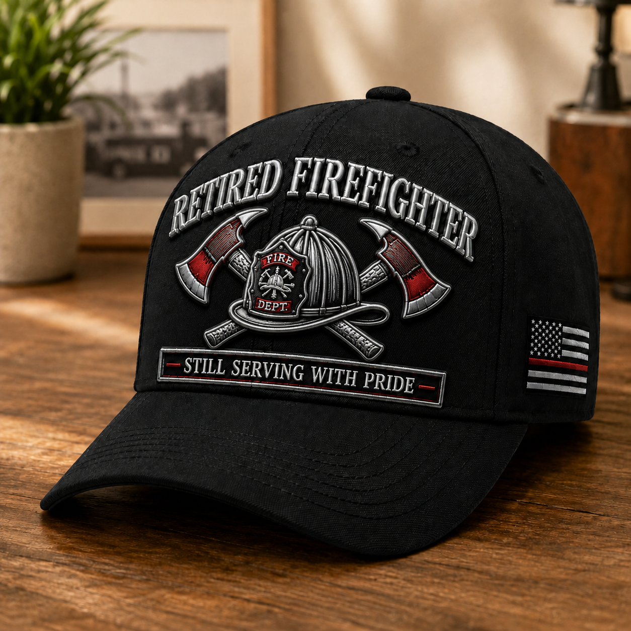 Retired Firefighter Embroidered Baseball Cap – Still Serving With Pride