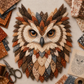 💥 LAST DAY 49% OFF - 🦉 Layered Fabric Owl Wall Art DIY Kit – Easy for Beginners, Guide Included (📦Buy 2 Free Shipping)