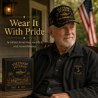 🇺🇸🎖️ Vietnam Veteran 1955–1975 Memorial Embroidered Cap