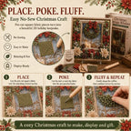 🎄🎅 Premium 3D Christmas Fabric Poke Art Kit