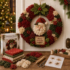 🔥49% Off Last Day - BUY 3 GET 1 FREE🔥🎄 3D Fabric Poke Wreath DIY Kit