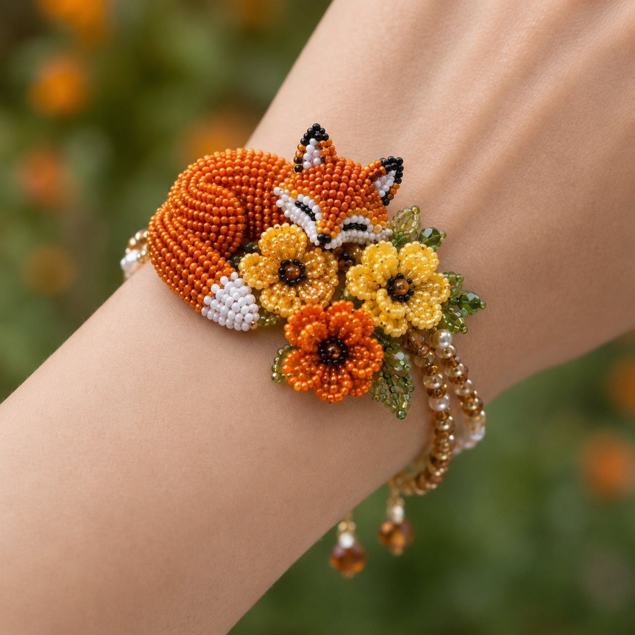 DIY Beaded Nature Bracelet Kit – Bird, Fox & Butterfly Bracelet Making Kit