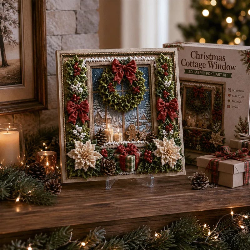 🎄🎅 Premium 3D Christmas Fabric Poke Art Kit