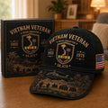 🇺🇸🎖️ Vietnam Veteran 1955–1975 Memorial Embroidered Cap