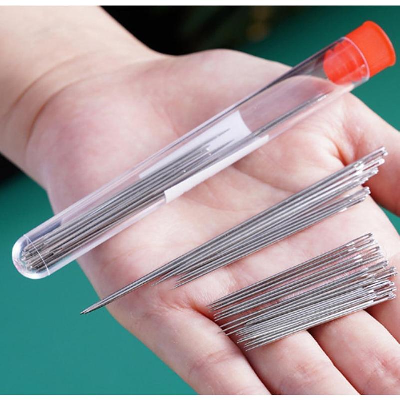 (🎁Last Day 49% OFF)🧵34PCS Big Eye Steel Needles Set - Long & Thin Handmade Quilting & Sewing Needles Kit for DIY Sewing Projects