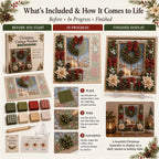 🎄🎅 Premium 3D Christmas Fabric Poke Art Kit