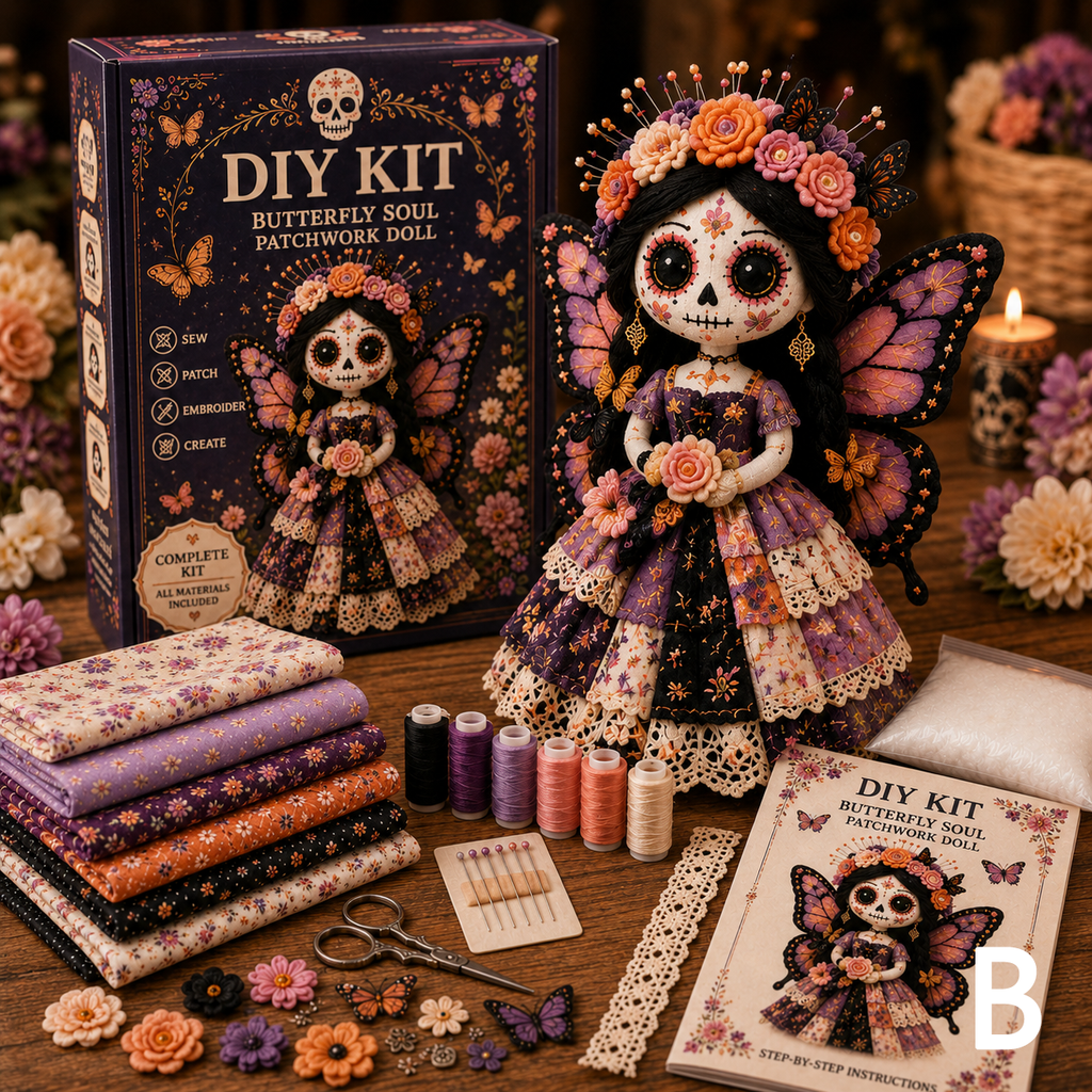 🔥50% Off Last Day-Day of the Dead Patchwork Doll DIY Kit