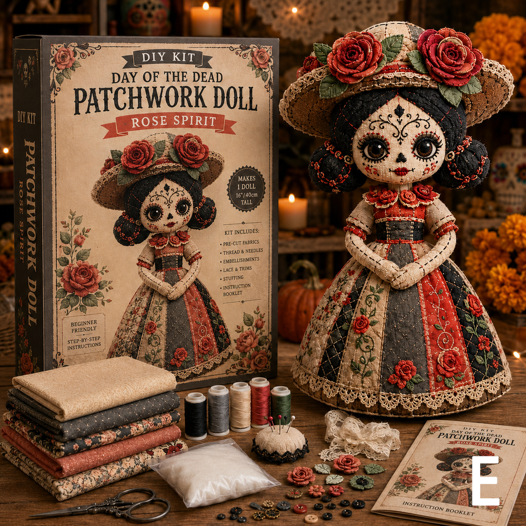 🔥50% Off Last Day-Day of the Dead Patchwork Doll DIY Kit