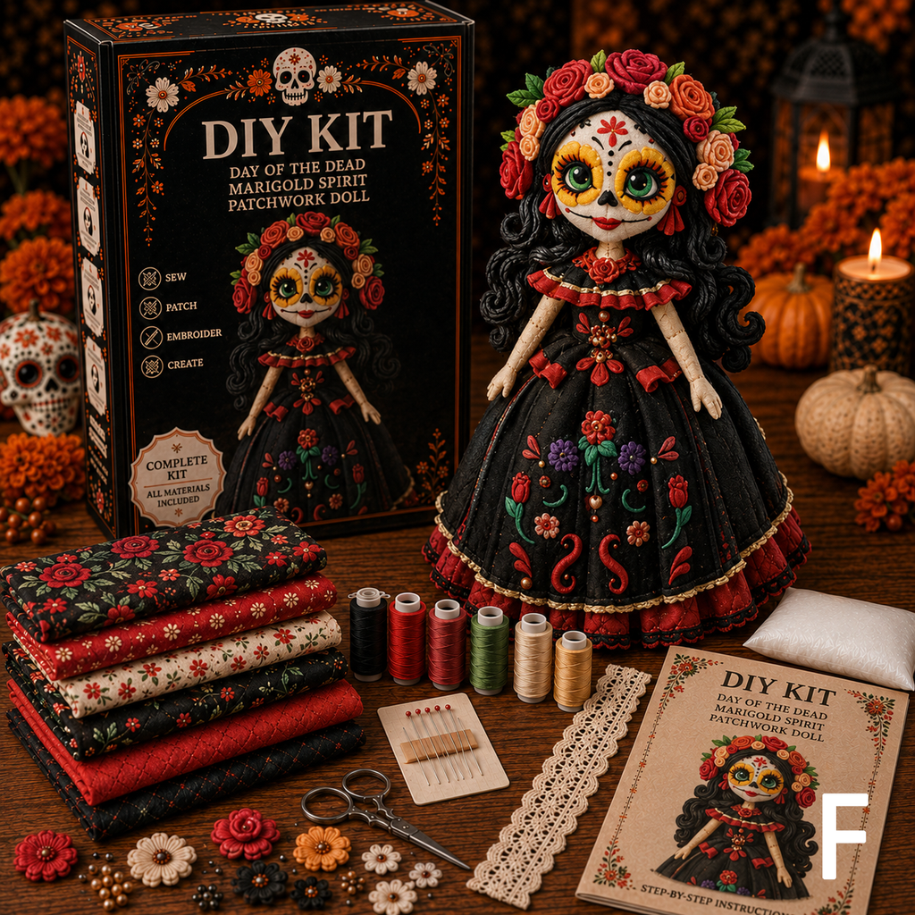 🔥50% Off Last Day-Day of the Dead Patchwork Doll DIY Kit
