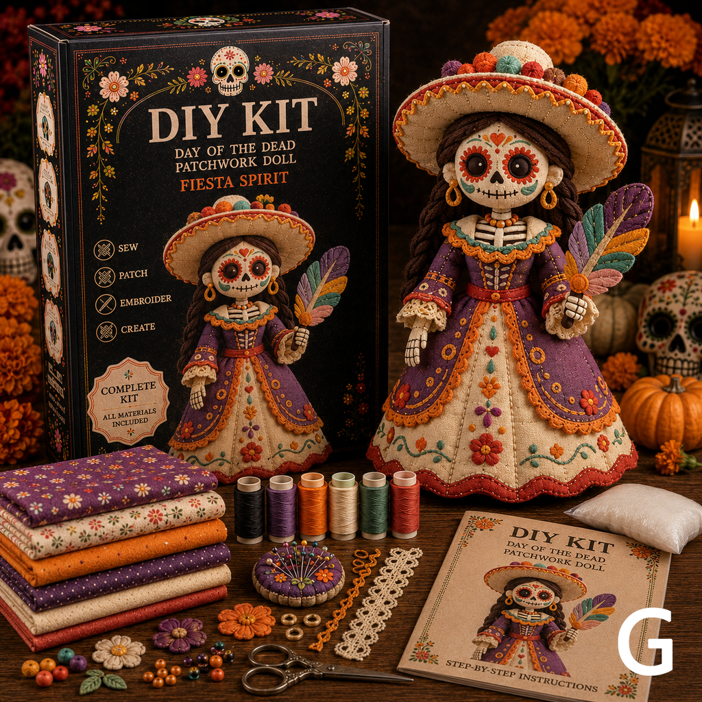 🔥50% Off Last Day-Day of the Dead Patchwork Doll DIY Kit
