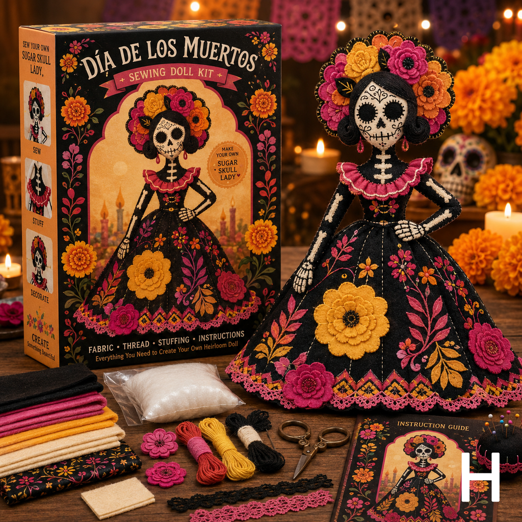 🔥50% Off Last Day-Day of the Dead Patchwork Doll DIY Kit