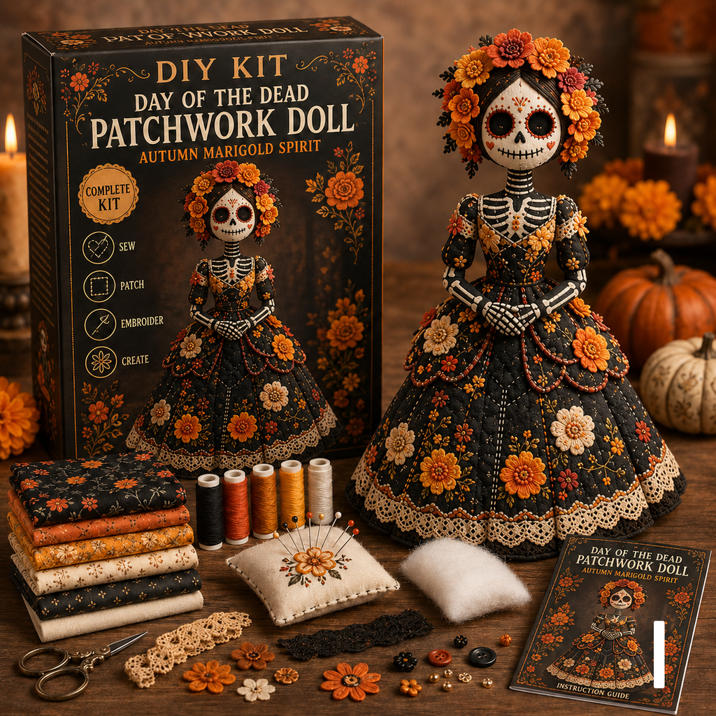 🔥50% Off Last Day-Day of the Dead Patchwork Doll DIY Kit