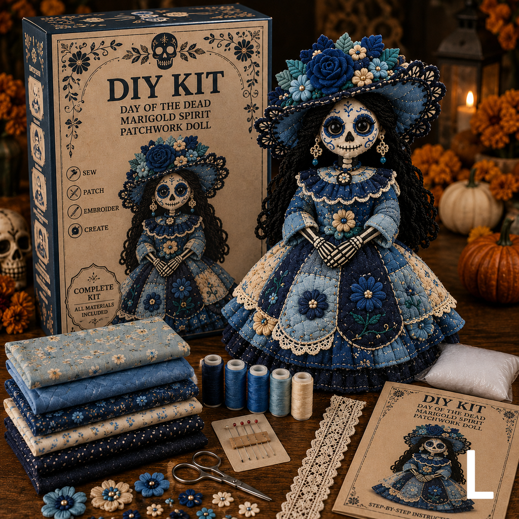 🔥50% Off Last Day-Day of the Dead Patchwork Doll DIY Kit