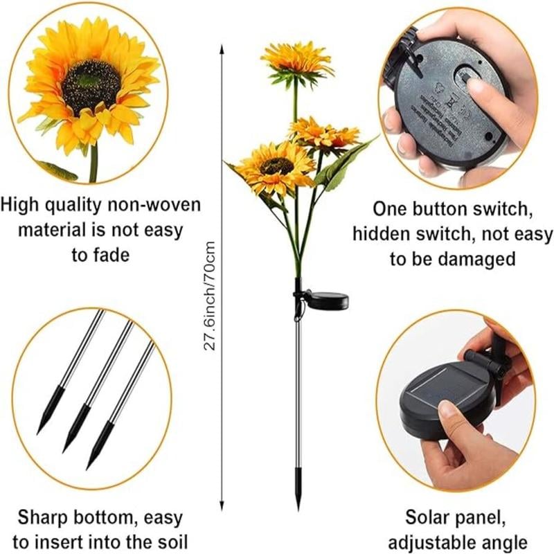 🌻Mother's Day Sale 49% OFF- 🌞Solar LED Sunflower Garden Lights-29.6inch/74cm