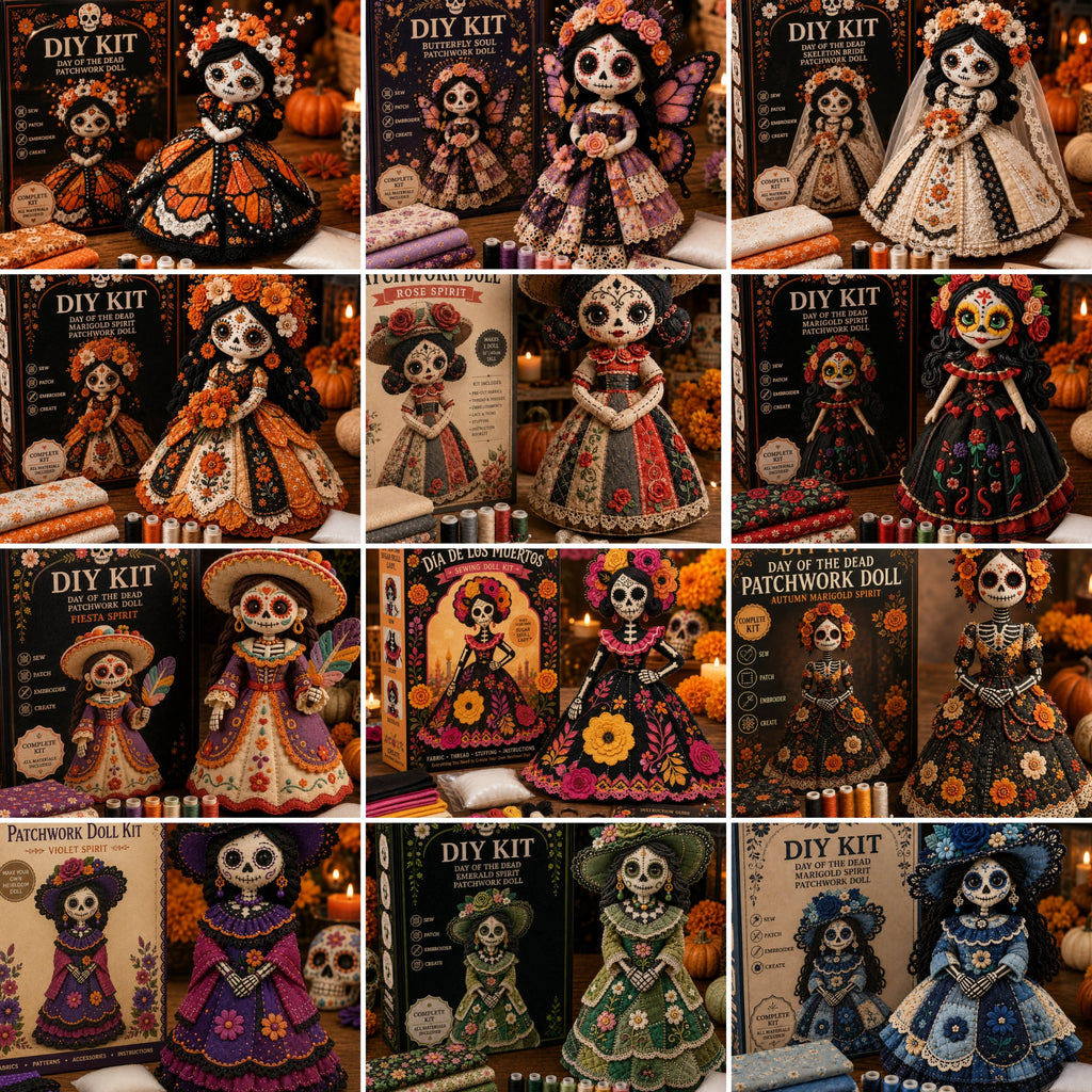 🔥50% Off Last Day-Day of the Dead Patchwork Doll DIY Kit